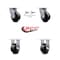 Service Caster 4 Inch Glass Filled Nylon Caster Set with Roller Bearings 2 Swivel Lock 2 Rigid SCC-30CS420-GFNR-BSL-2-R-2 - alternate 3